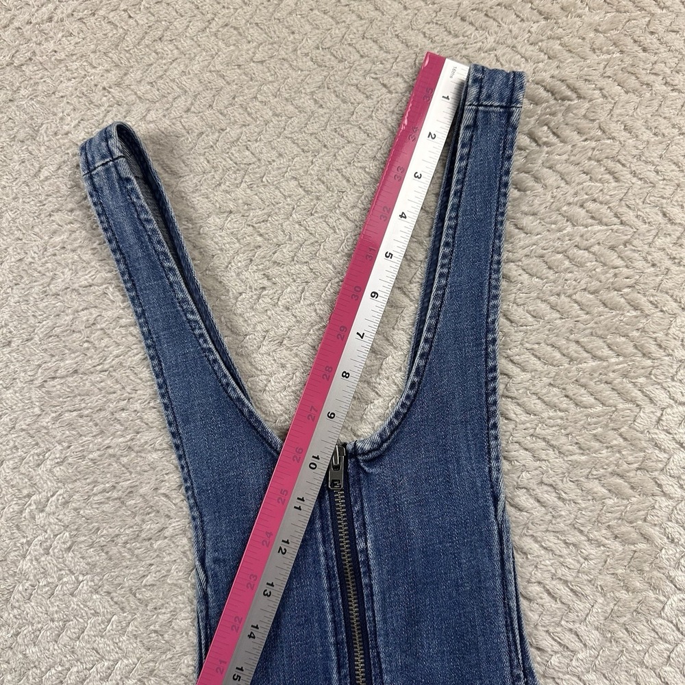 Free People Denim Overalls Women's Size 2 Jump suit Boho Festival Retro Western - Picture 12 of 16
